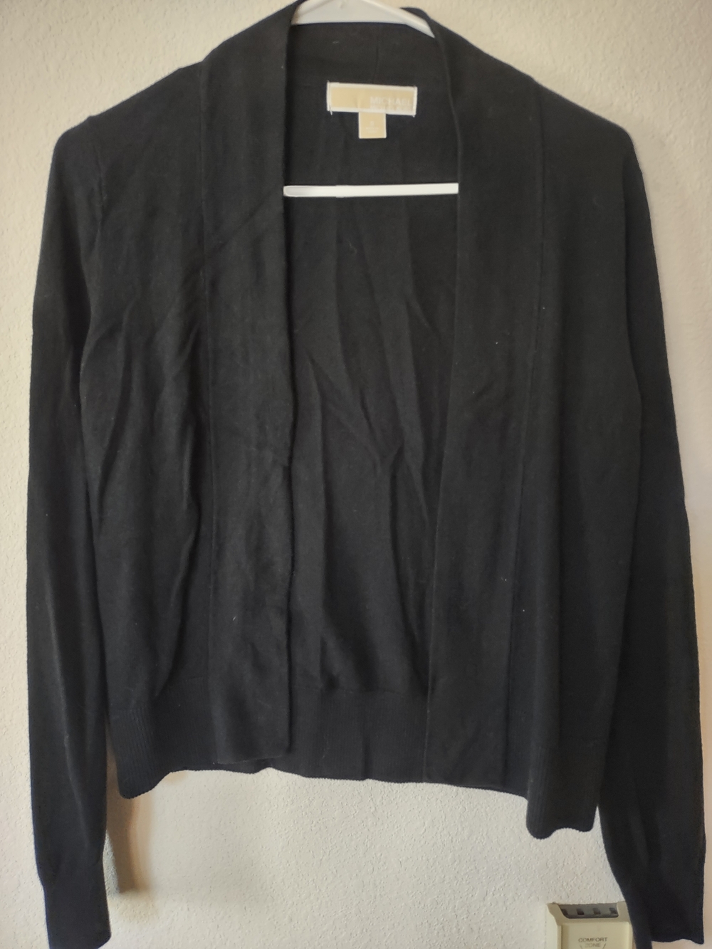 Michael Kors Black Open-Front Cardigan Sweater